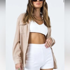 princess polly rylan shirt beige